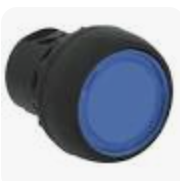 800FP-LF6PN3WX10 800F Momentary Push Button - Plastic, Illuminated, Flush, Blue, Integrated LED, Plastic Latch Mount, 24V AC/DC, White LED, 1 N.O. Contact(s), 0 N.C. Contact(s)