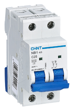 Mini breaker 2P/1A P/Riel Din Nb1-63 2P C1 6Ka