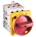 194E-E80-1753-6N Interruptor de carga IEC, abierto - frontal / puerta, OFF-ON 90°, 80A, 3 polos, suministrado con un actuador tipo N rojo/amarillo